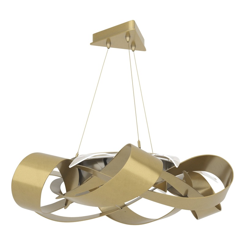 Flux Large LED Pendant Modern Brass