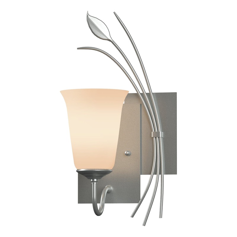 Forged Leaf Sconce Vintage Platinum Right