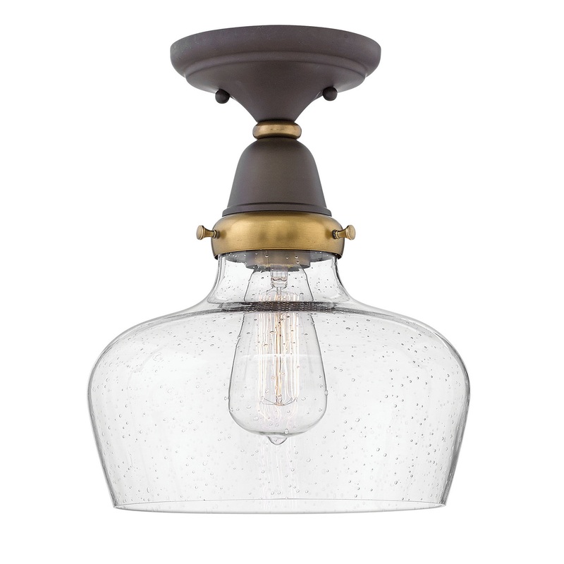 LED Flush Mount from the Academy Collection in Oil Rubbed Bronze Finish by Hinkley