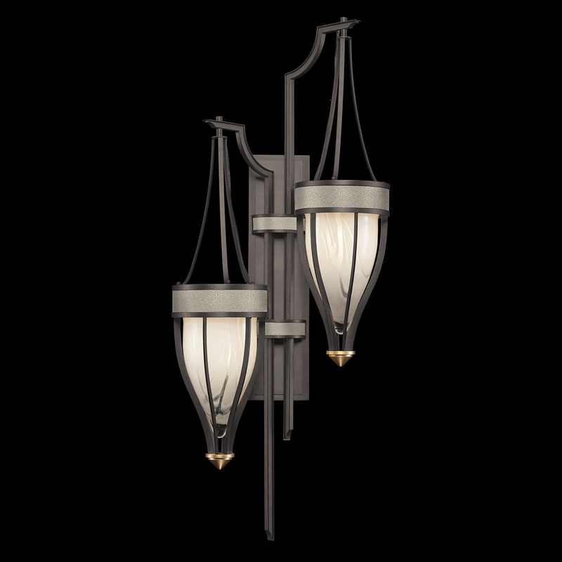 Mirage 41.5″H Sconce Midnight Steel/Brass/Coco