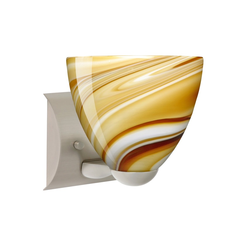 One Light Wall Sconce from the Sasha Collection in Satin Nickel Finish by Besa