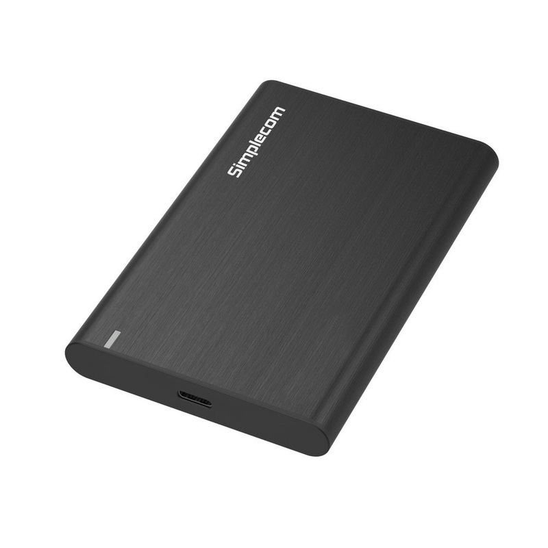 Simplecom SE221 Aluminium 2.5” SATA HDD/SSD to USB 3.1 Enclosure Black