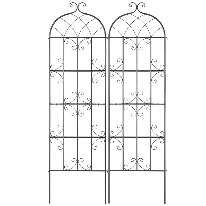 VEVOR 2 Packs Metal Garden Trellis for Climbing Plant Support 71×20 in Rustproof
