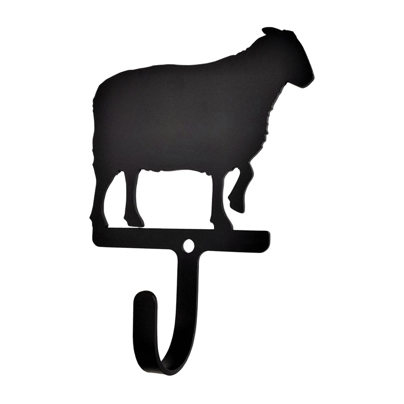 Village Wrought Iron WH-383-S Sheep Male Wall Hook Small