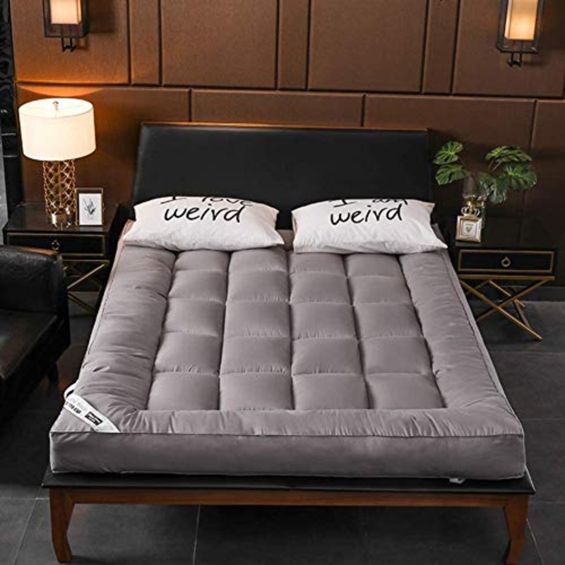 Z&HA Giapponese Piano Materasso Futon, Tatami Tappetino Portatile Materassino da Campeggio Bambini Sleeping Pad Pieghevole Roll Up Piano Lounger Divano Letto,Grigio,100x200cm