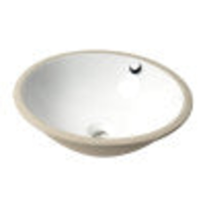 ALFI brand ABC601 White 17″ Round Undermount Ceramic Sink