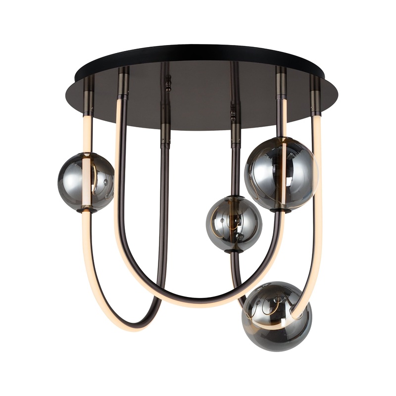 Dreamer 3-Light LED Flush Mount Black Chrome