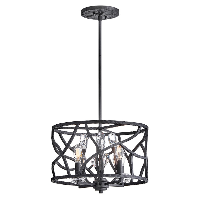 Eve Medium Convertible Flush Mount Brushed Graphite