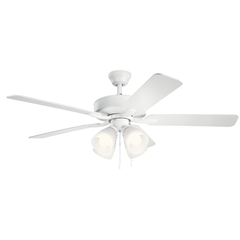 Kichler 330016MWH 52″ Ceiling Fan, Matte White