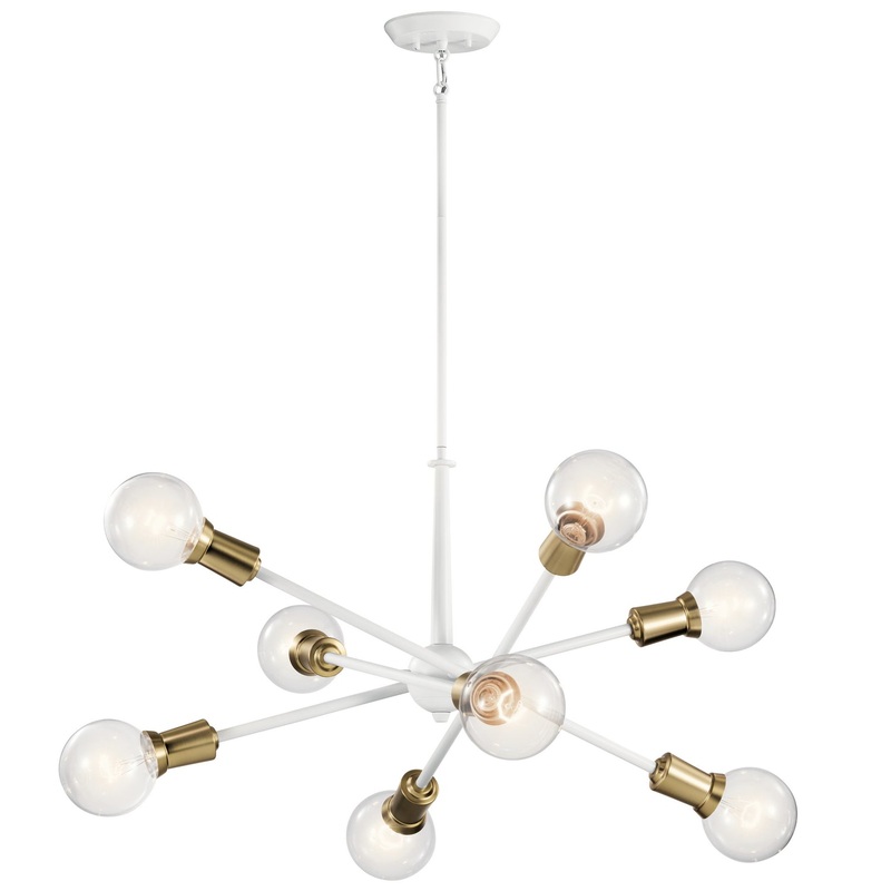 Kichler 43118WH Eight Light Chandelier, White