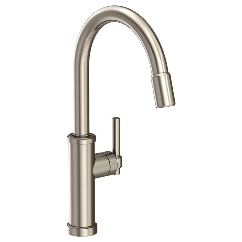 Kitchen Faucet Seager 1 Lever ADA Antique Nickel Pull Down Spout Height 10-4/5 Inch 1.8 Gallons per Minute