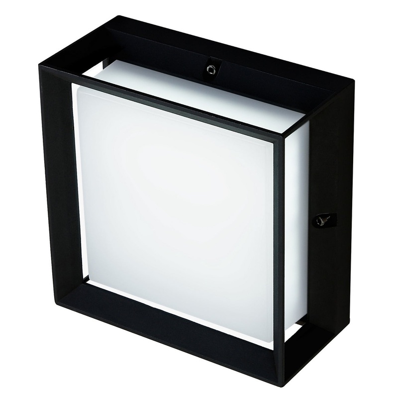 LED Outdoor Wall Mount from the Huey Collection in Black Finish by Stone Lighting