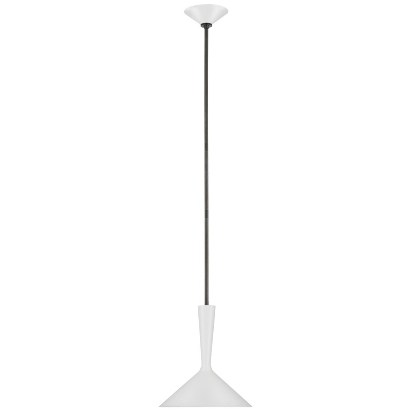 LED Pendant from the Rosetta Collection in Matte White And Bronze Finish by Visual Comfort Signature