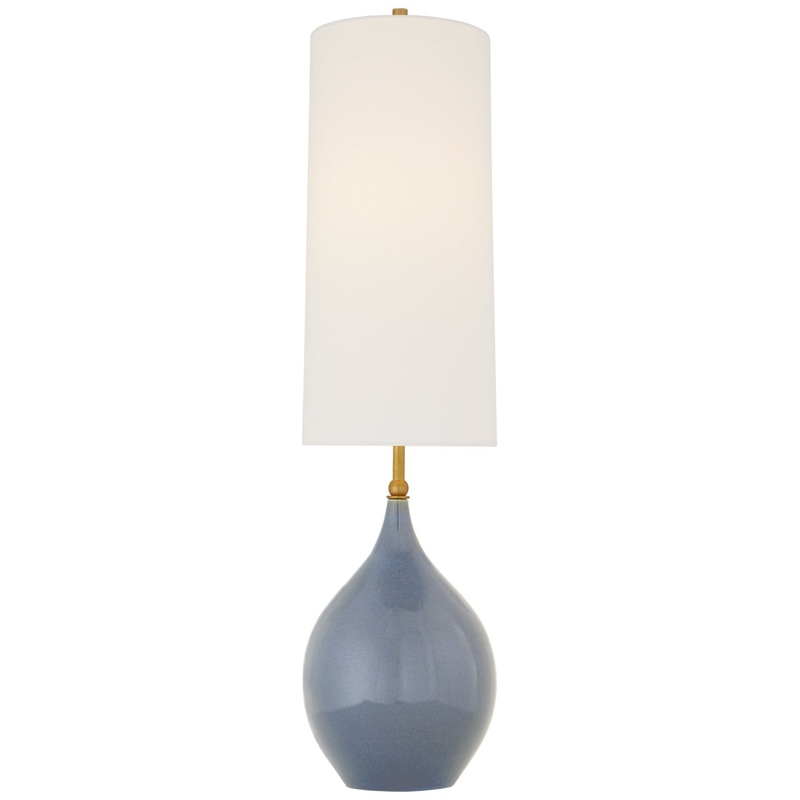 One Light Table Lamp from the Loren Collection in Polar Blue Crackle Finish by Visual Comfort Signature