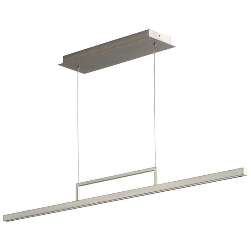 Stylus Single-Light 48″ LED Linear Pendant – Satin Nickel