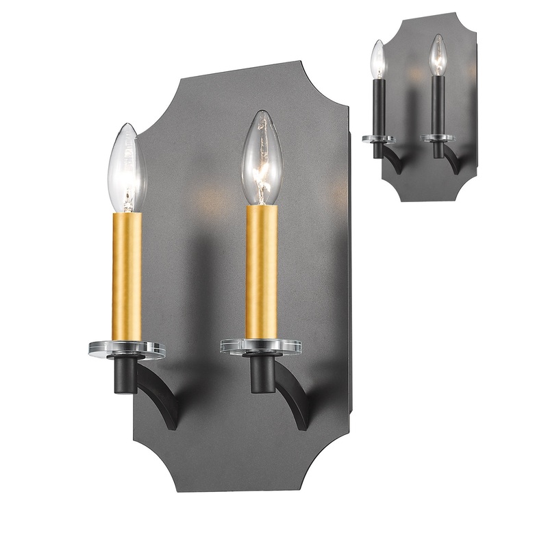 Two Light Wall Sconce from the Zander Collection in Bronze Finish by Z-Lite