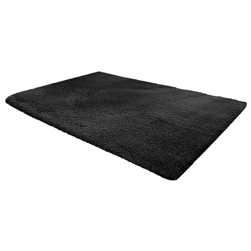 200x140cm Floor Rugs Large Shaggy Rug Area Carpet Bedroom Living Room Mat – Black