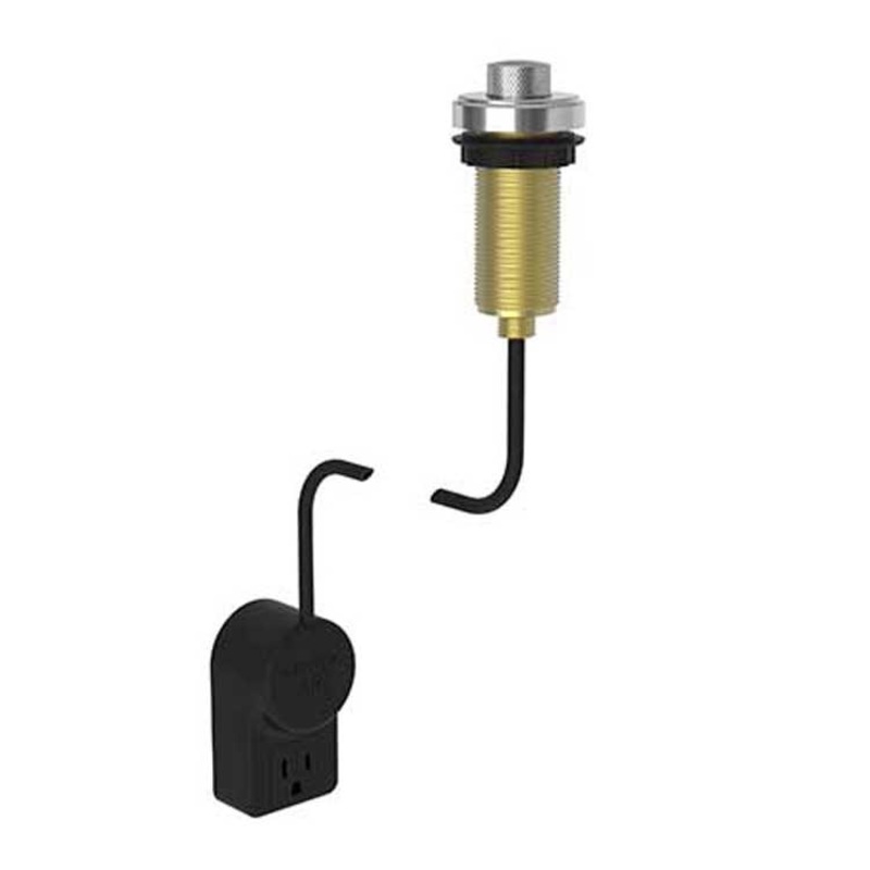 Air Activation Switch Muncy Disposer with Power Adapter Antique Nickel Brass