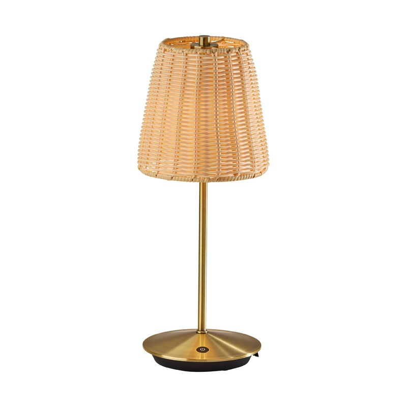 Andy LED Cordles Table Lamp Antique Brass