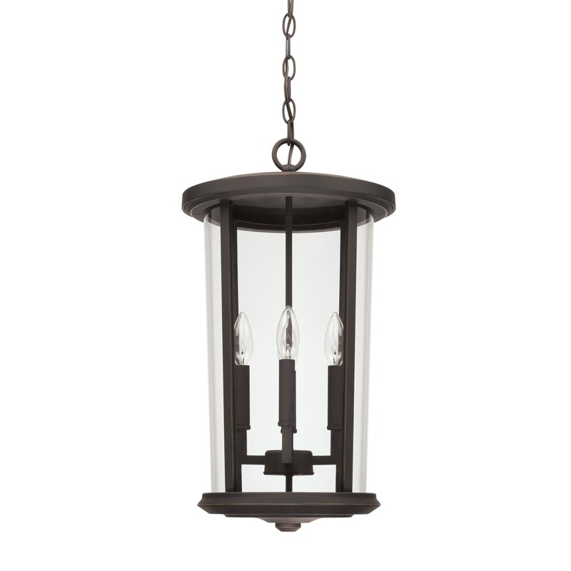 Capital Lighting 926742OZ Howell 4 Light Outdoor Hanging Lantern Oiled Bronze