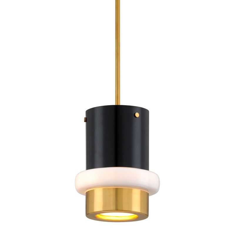 Corbett Lighting 299-41 Beckenham One Light Pendant Vintage Polished Brass/Black Brass (Discontinued)