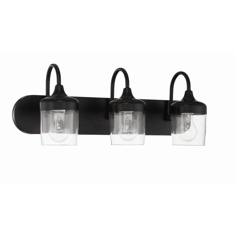 Craftmade 58103-FB Wrenn Three Light Vanity Flat Black