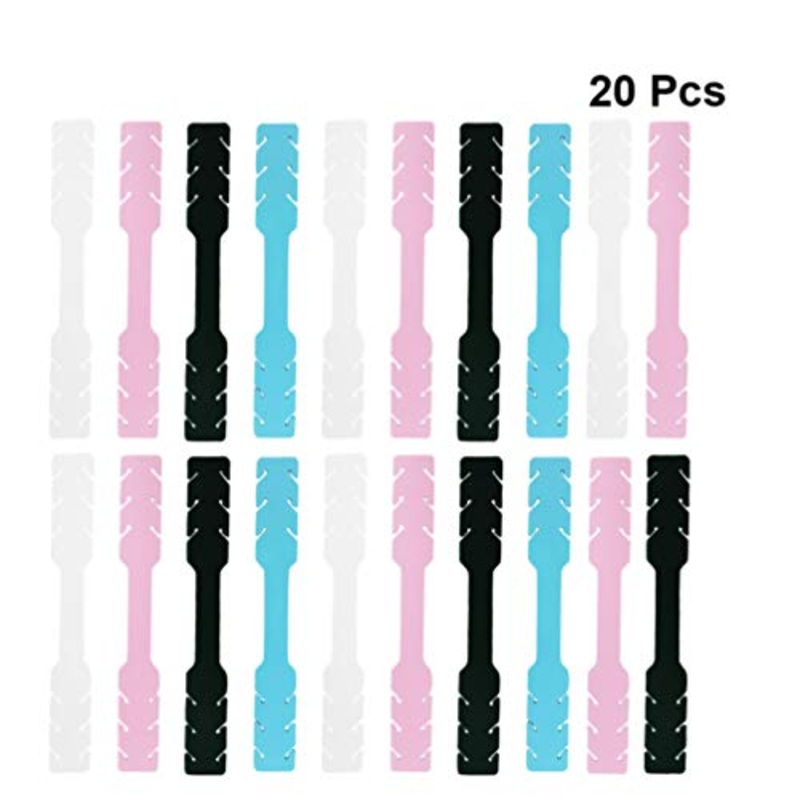 MILISTEN Gancio di Prolunga per L’orecchio Regolabile Coperchio per Il Viso Orecchio Corde Fibbia Antiscivolo Accessori Copri Cinghia Bocca per Uso Quotidiano Esterno 20 Pz