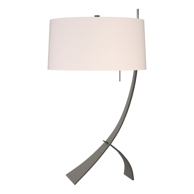 Stasis Table Lamp Natural Iron Flax Shade (SE)