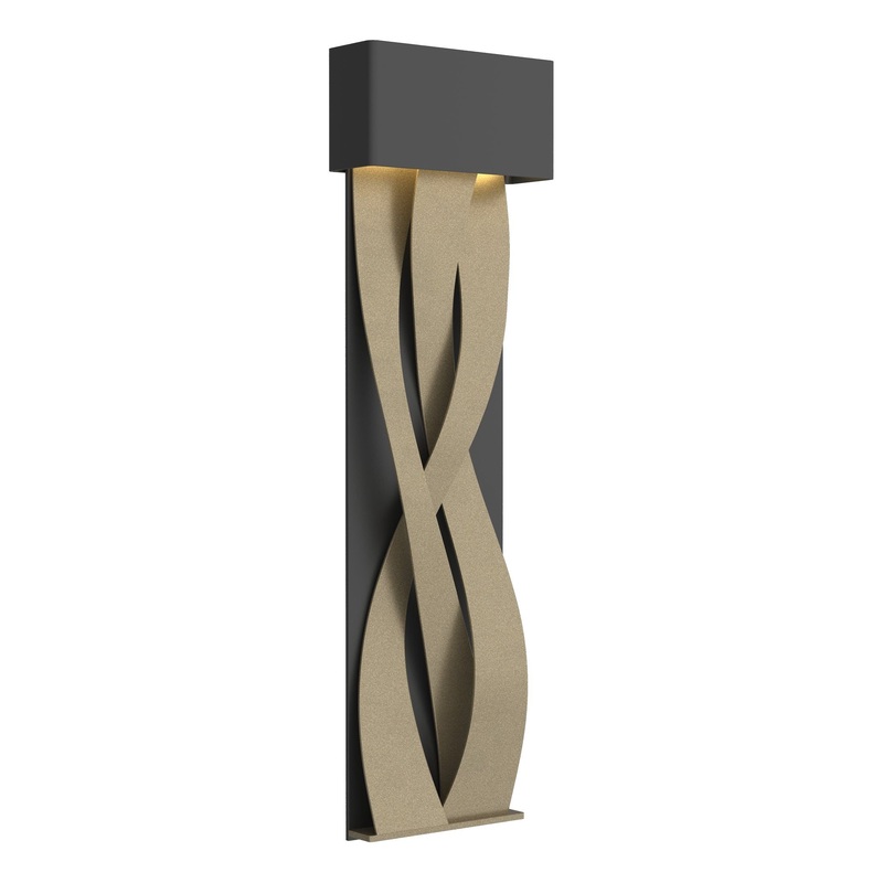 Tress Large LED Sconce Black Soft Gold