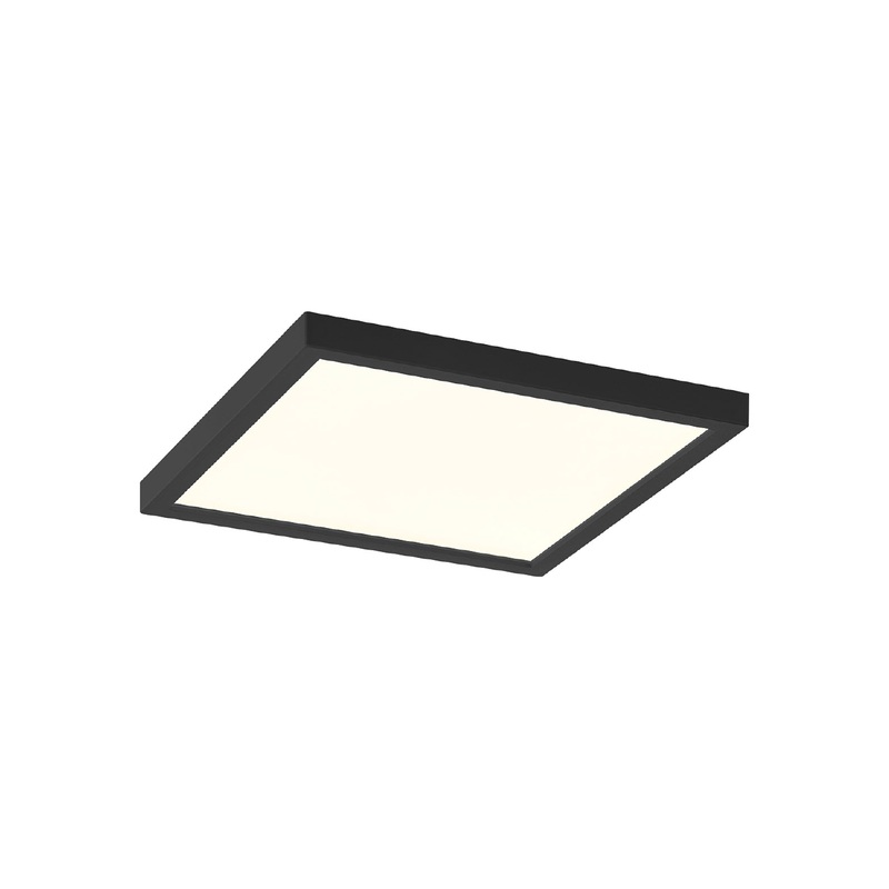 Troy 7″ Square 5CCT Flush Mount Black