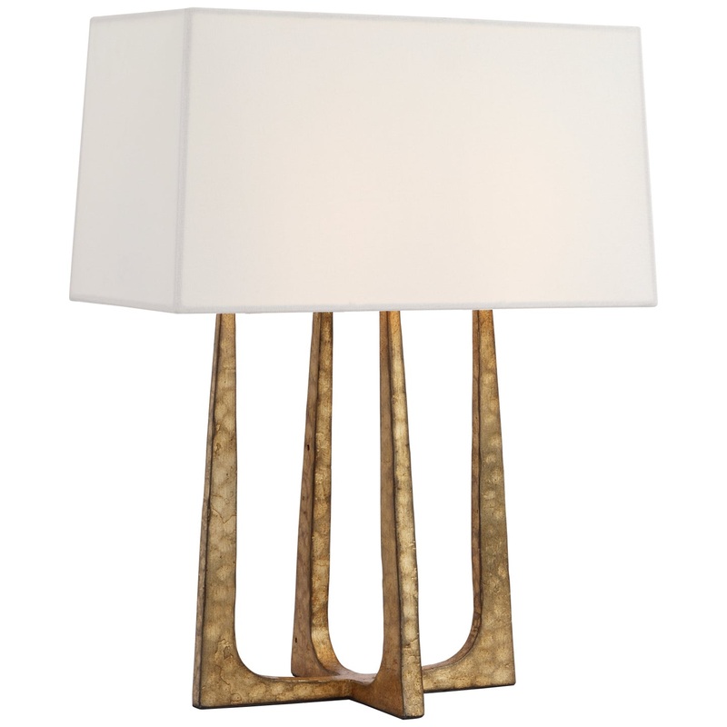 Two Light Bedside Lamp from the Scala Collection in Gilded Iron Finish by Visual Comfort Signature