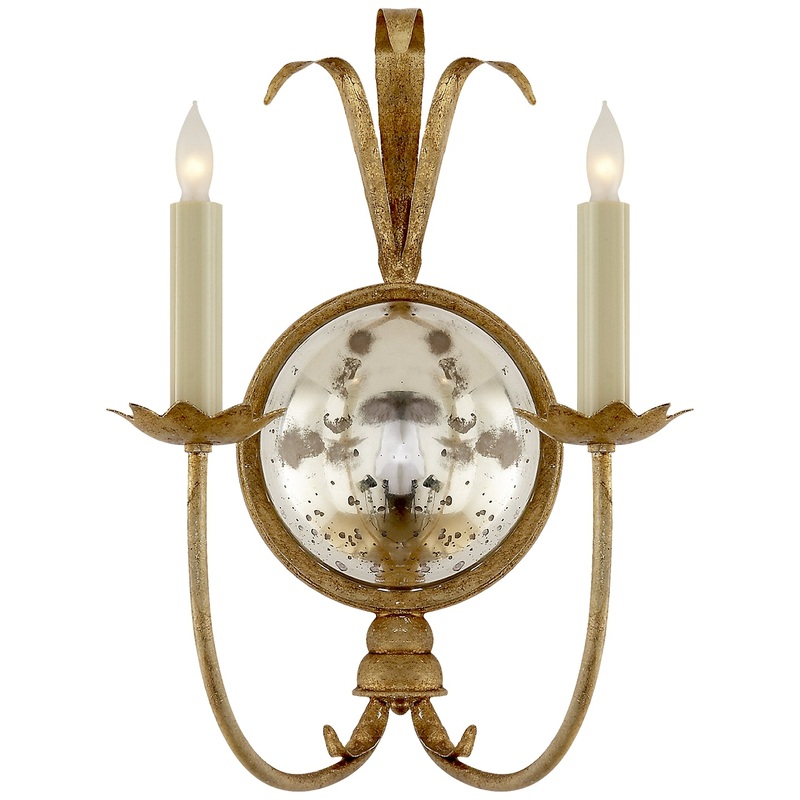 Two Light Wall Sconce from the Gramercy Collection in Gilded Iron Finish by Visual Comfort Signature