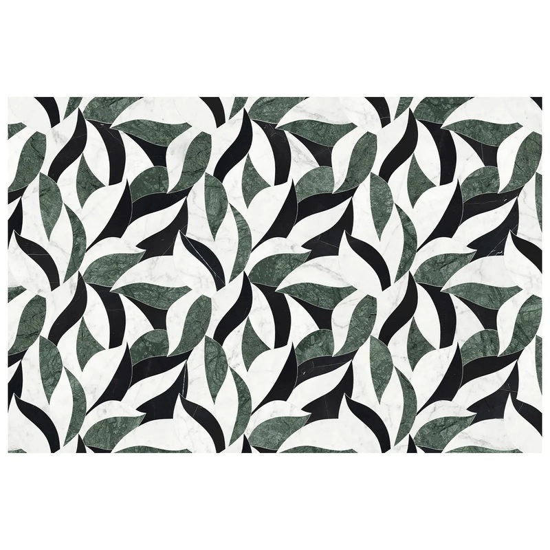 Utopio Lush Pine Polished Natural Stone Waterjet Mosaic