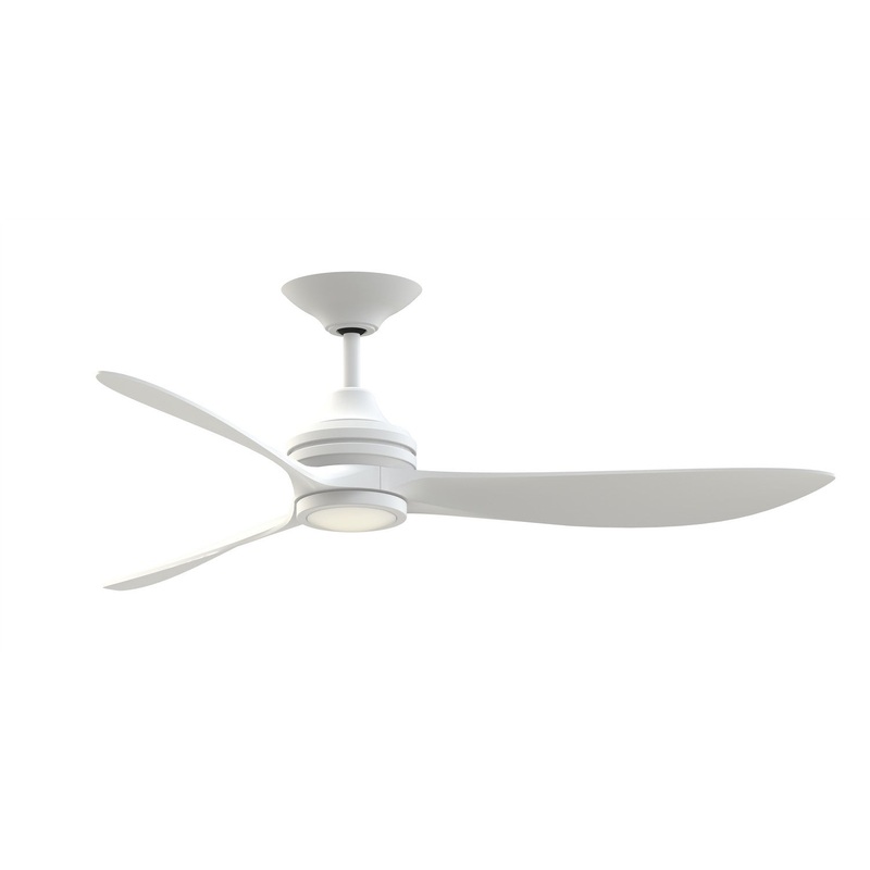 60″Ceiling Fan from the Aviara Collection in Matte White Finish by Fanimation