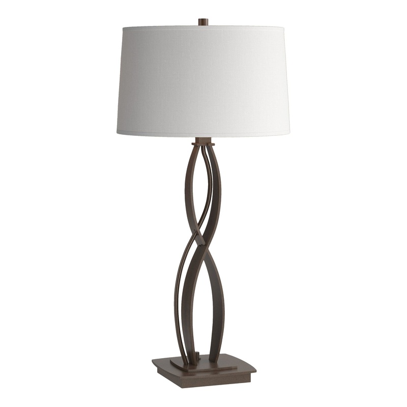 Almost Infinity Table Lamp Bronze Natural Anna Shade (SF)