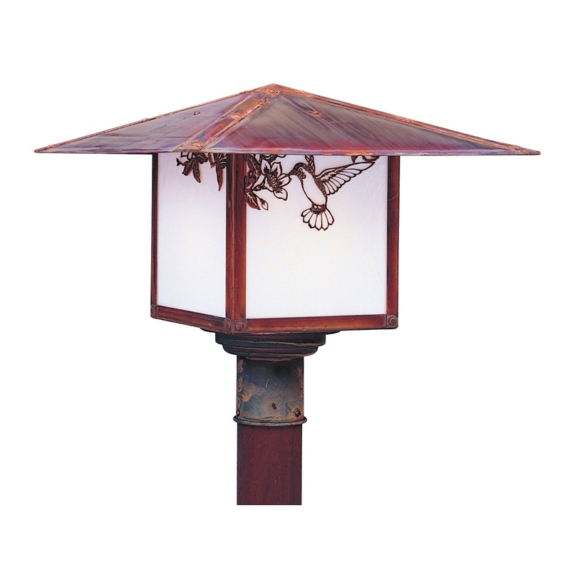 Arroyo MP-17HFWO-RC Monterey One Light Outdoor Post Lamp Raw Copper