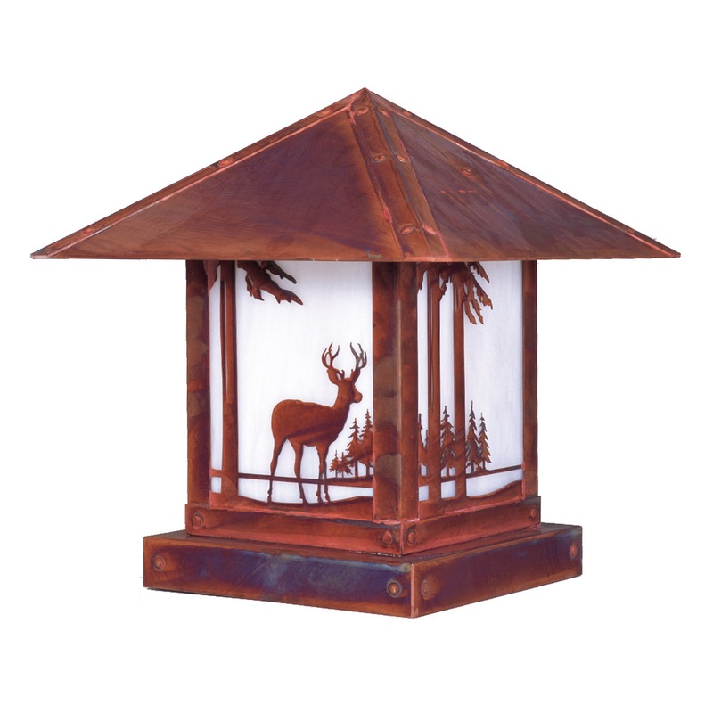 Arroyo TRC-12DRWO-RC Timber Ridge One Light olumn Mount Raw Copper
