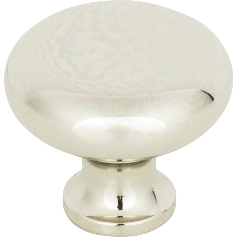 Atlas Homewares Round Knob 1 1/4 Inch Polished Nickel