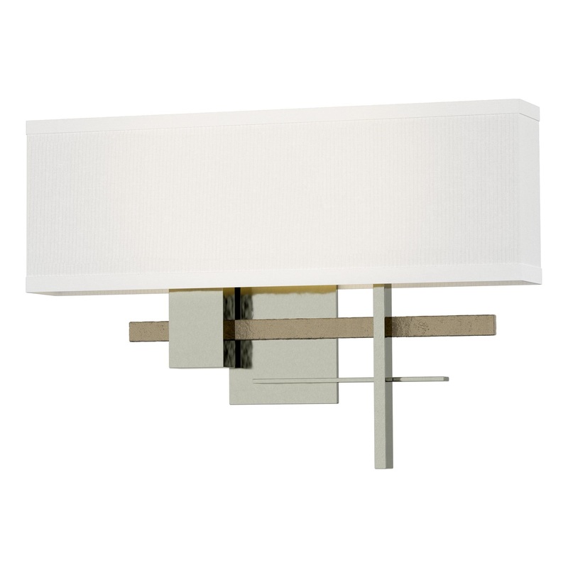 Cosmo Sconce Sterling Soft Gold Natural Anna Shade (SF)
