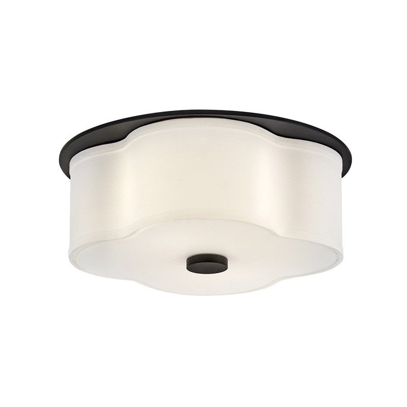LED Flush Mount from the Delaney Collection in Black Finish by Hinkley