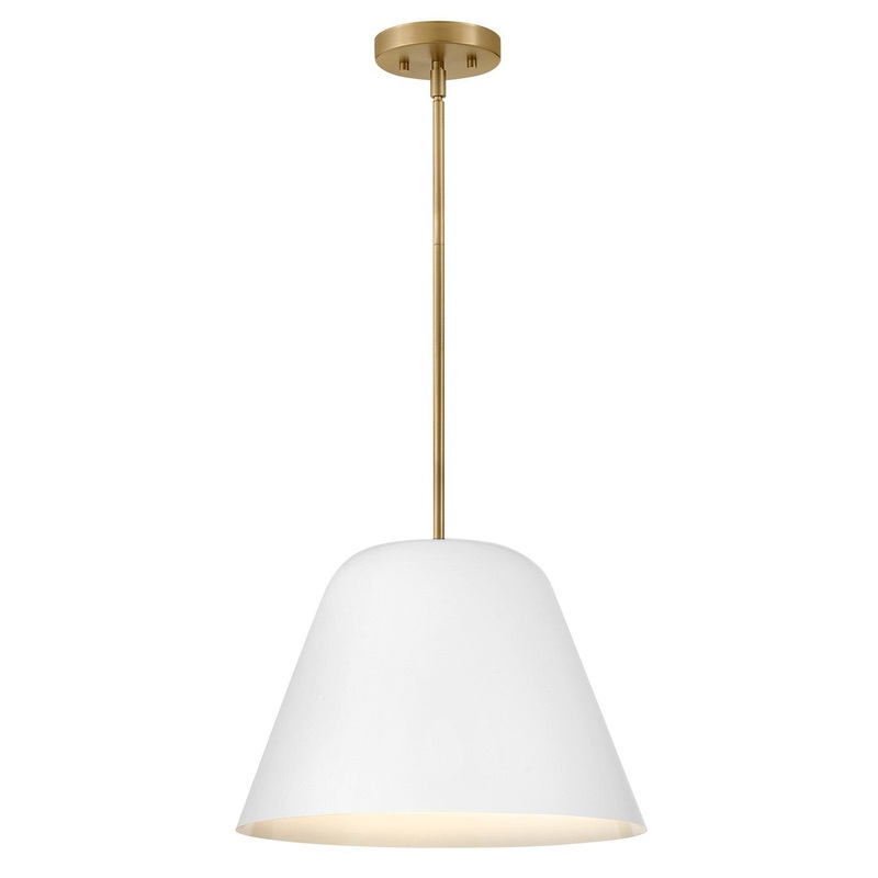 LED Pendant from the Madi Collection in Lacquered Brass Finish by Lark