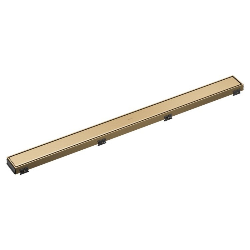 Linear Drain Reversible with Dual Grate Installation 36 Inch Brilliance Luxe Gold Stainless Steel for Rough-In BR73360