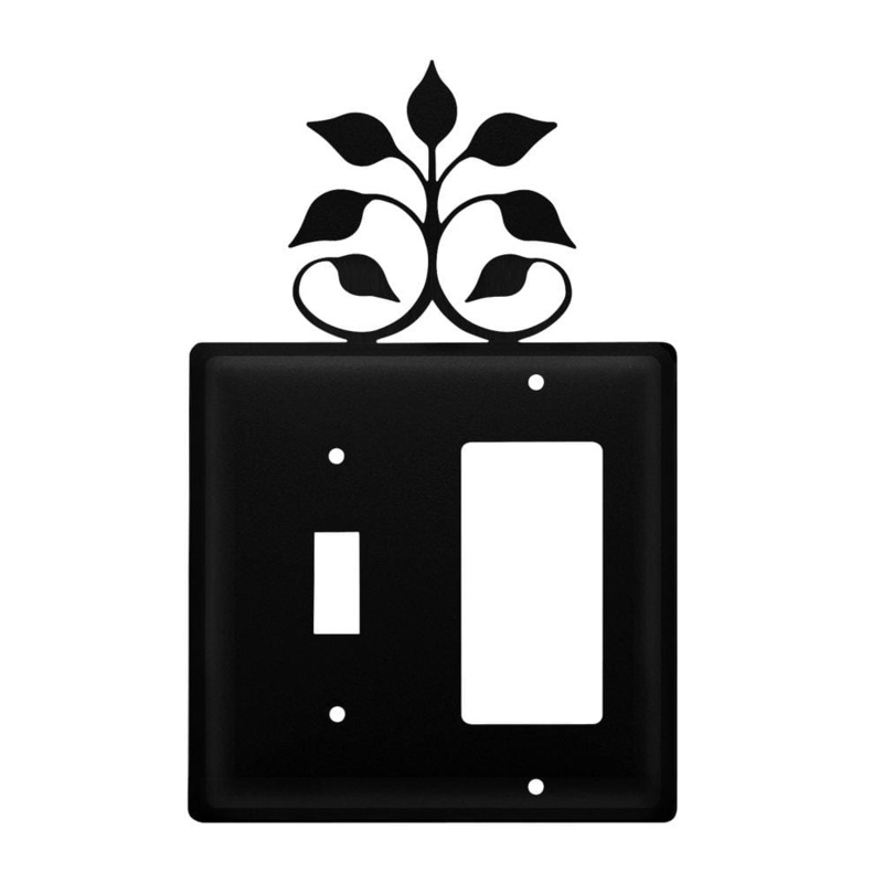 Village Wrought Iron ESG-109 Double Leaf Fan Single Switch & GFI