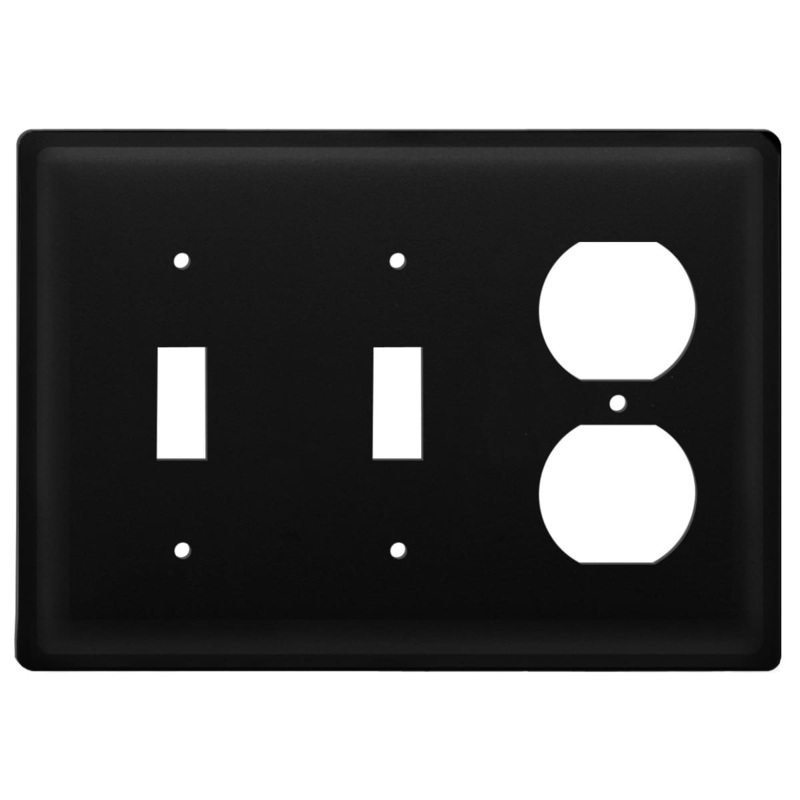 Village Wrought Iron ESSO-87 Triple Plain Double Switch & Single Outlet Cover
