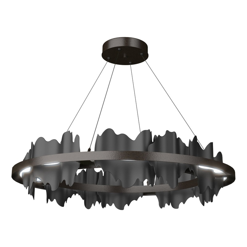 Hildene Circular LED Pendant Oil Rubbed Bronze Black