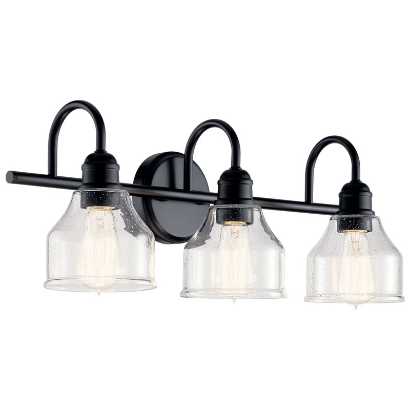 Kichler 45973BK Three Light Bath, Black