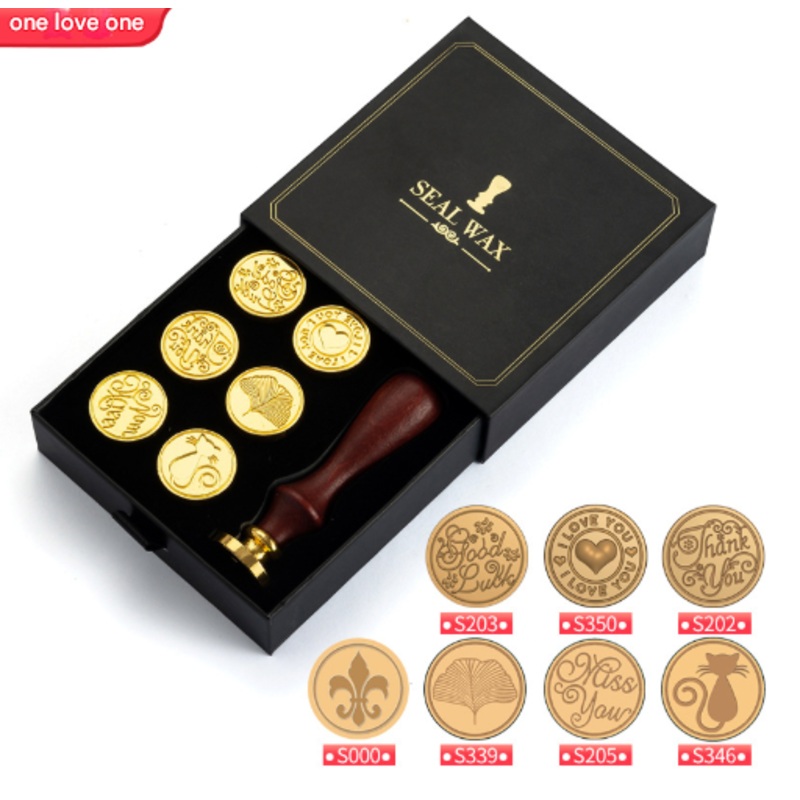 Love 2-Piece Retro Sealing Wax Stamp Set – 11.3 x 11.3 x 3.6 cm DIY Gift Box Kit for Handmade Crafts