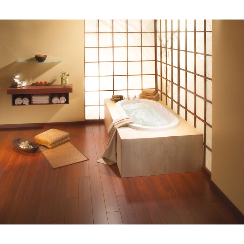 MAAX 102788-056-001 Aigo 72 x 36 Acrylic Undermount End Drain Combined Hydrofeel & Aerofeel Bathtub in White