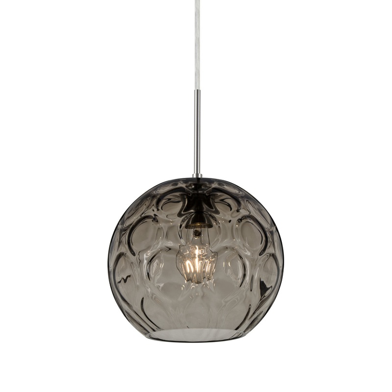 One Light Pendant from the Bombay Collection in Satin Nickel Finish by Besa