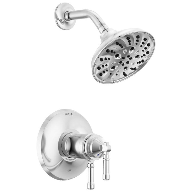 Shower Trim Broderick 17T Series Monitor 2 Lever Lumicoat Polished Chrome WaterSense ADA 1.75 Gallons per Minute